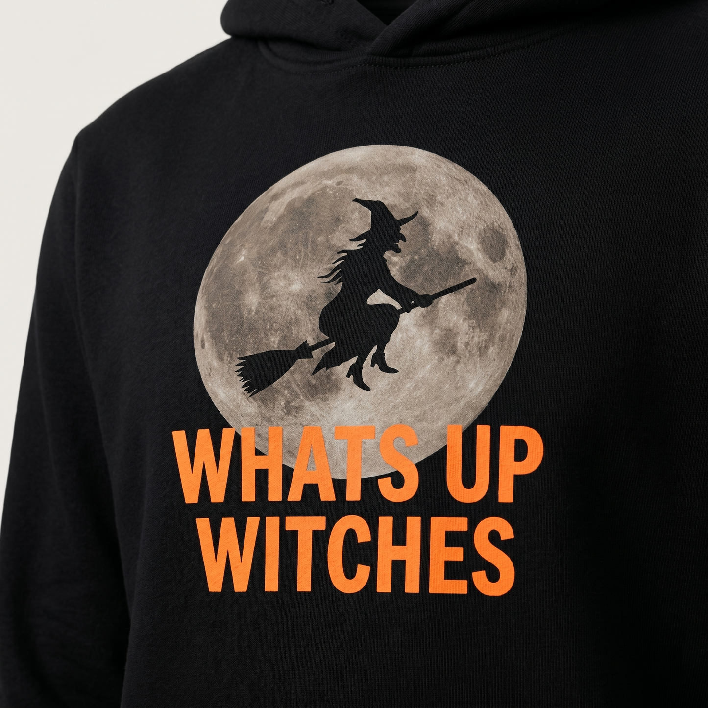 Unisex Fleece Pullover mit Hexen-Design