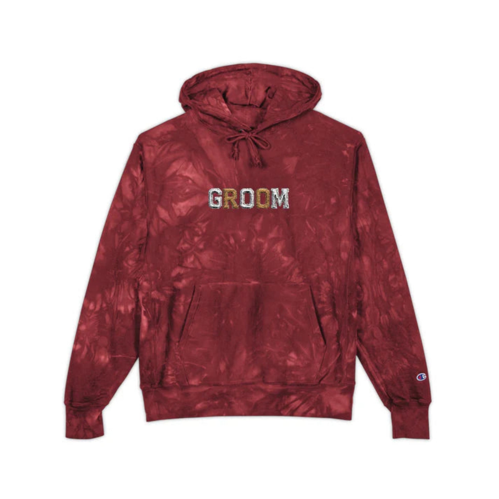 Unisex Hoodie Groom Stickerei Tie-Dye