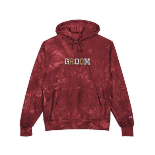 Unisex Hoodie Groom Stickerei Tie-Dye