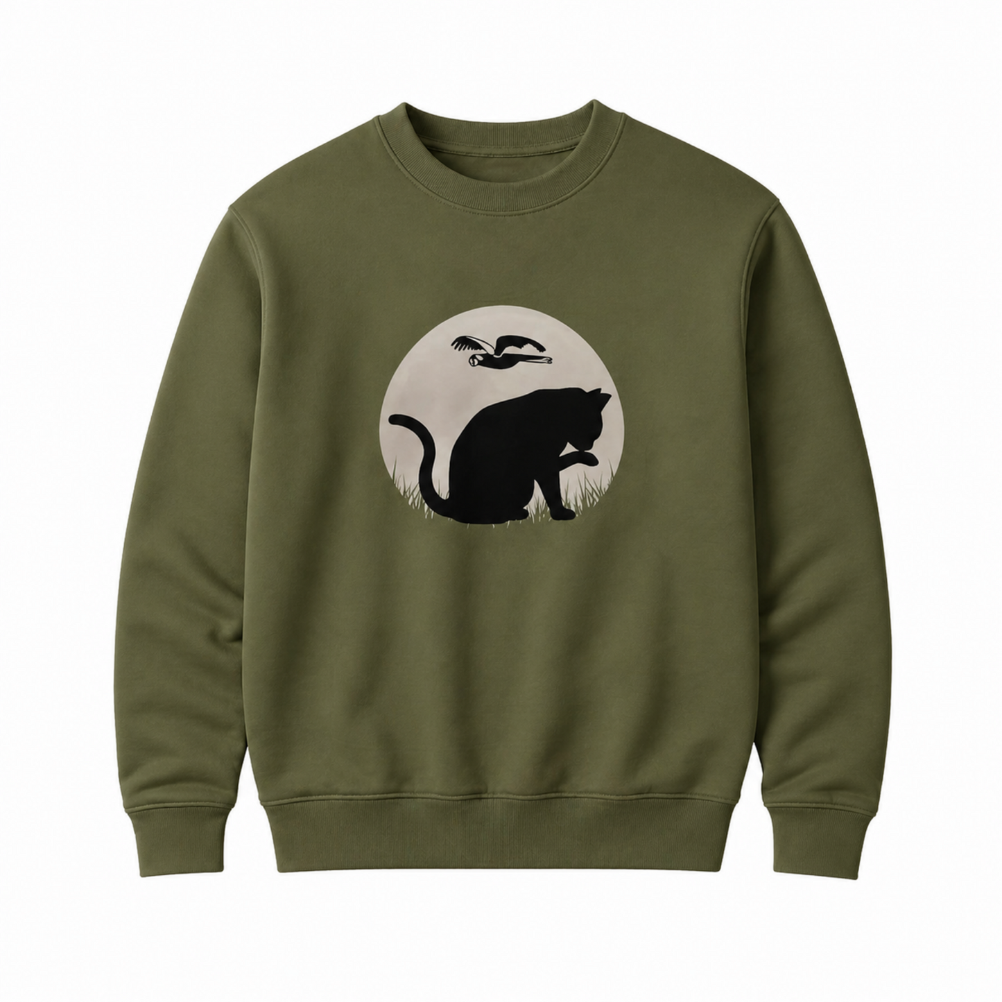 Unisex Sweatshirt – Katze Vogel Design