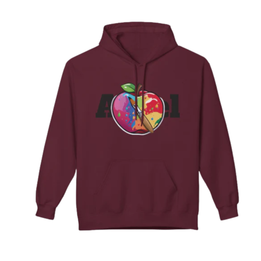 Unisex Hoodie Apfel Pinsel Grafik