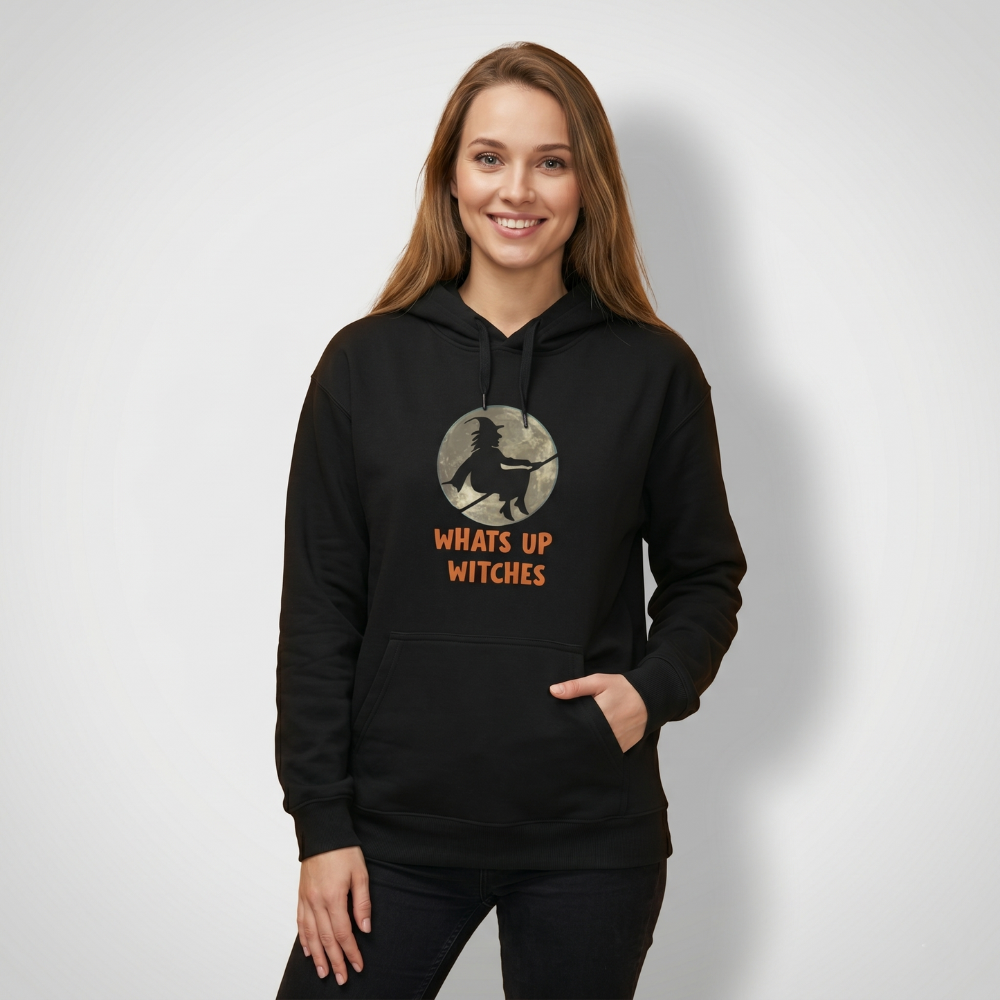 Whats Up Witches Halloween Hoodie Herren Model
