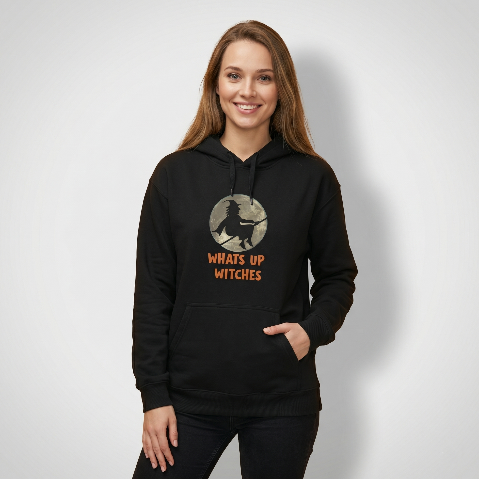 Whats Up Witches Halloween Hoodie Herren Model